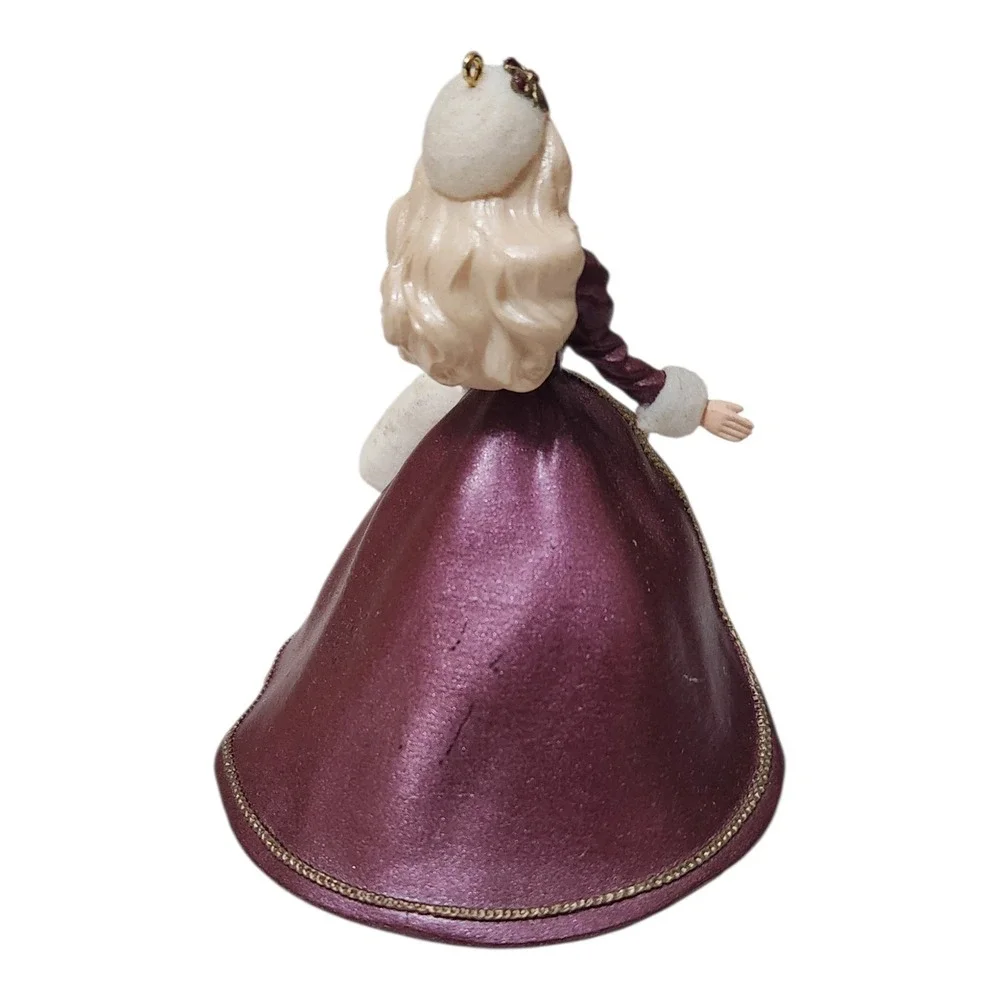 1996 Hallmark‎ Keepsake Holiday Barbie Ornament Collector Series 4 Burgundy Gold